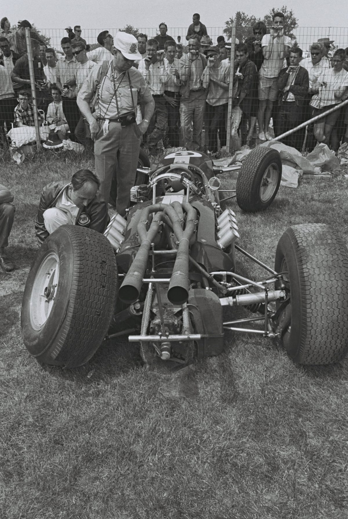 Jim Clark's Damaged #6 Lotus-Ford, 1964 Indianapolis 500, Indianapolis, Indiana, May 1964