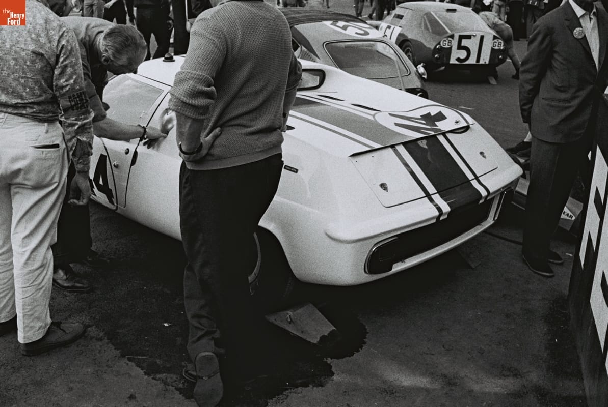 Lotus 47 Driven by David Preston and John Wagstaff Before the 24 Heures du Mans (24 Hours of Le Mans) Race, June 1967