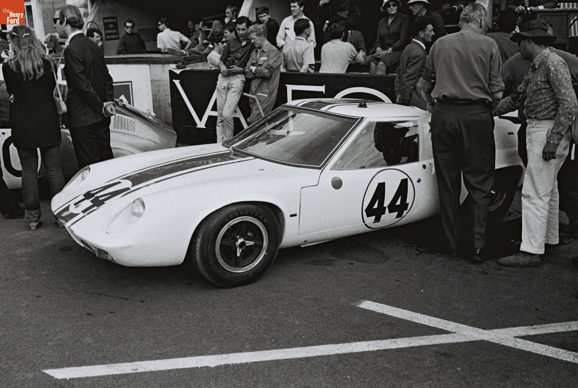 Lotus 47 Driven by David Preston and John Wagstaff Before the 24 Heures du Mans (24 Hours of Le Mans) Race, June 1967