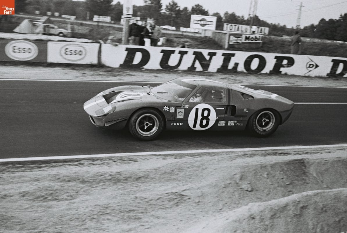 Ford GT40 Driven by Umberto Maglioli and Mario Casoni in the 24 Heures du Mans (24 Hours of Le Mans) Race, June 1967