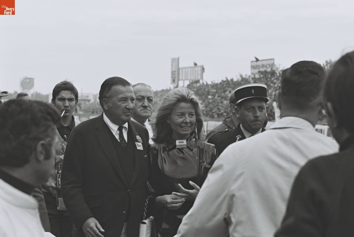 Henry Ford II and Cristina Ford at the 24 Heures du Mans (24 Hours of Le Mans) Race, June 1967
