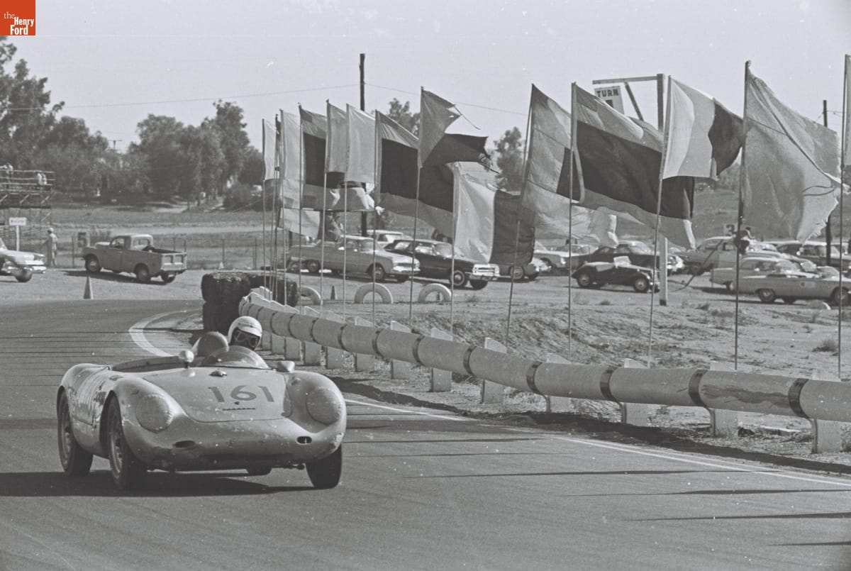 Porsche 718 RS Driven by George Follmer in the 4th Annual Grand Prix for Sports Cars, Riverside, California, October 1961
