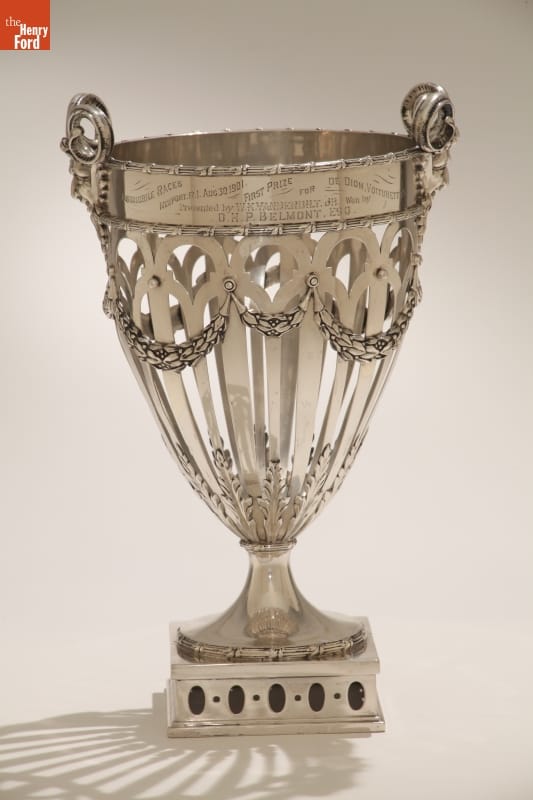 Automobile Racing Trophy Won by Oliver Belmont Driving a De Dion Voiturette, 1901
