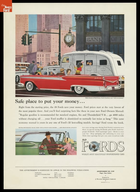 1959 Ford Advertising Proof, "Safe Place to Put Your Money"