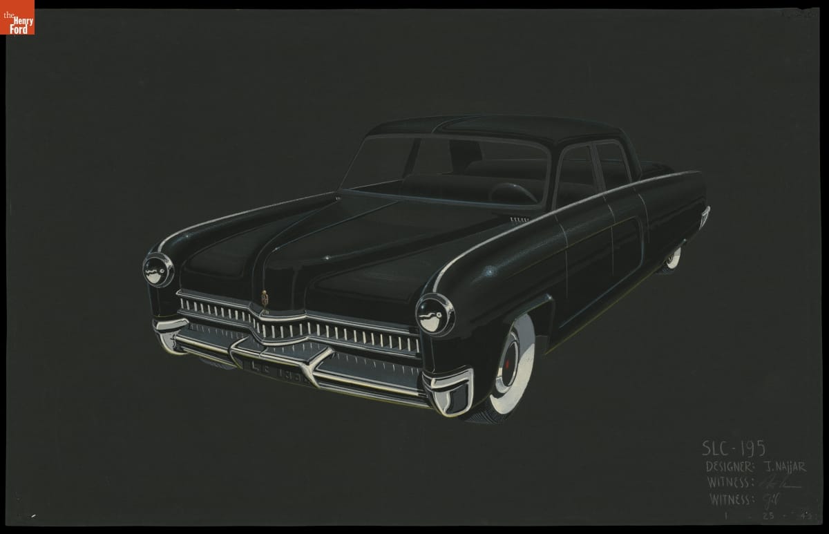 Design Drawing for 1950 Lincoln Automobile