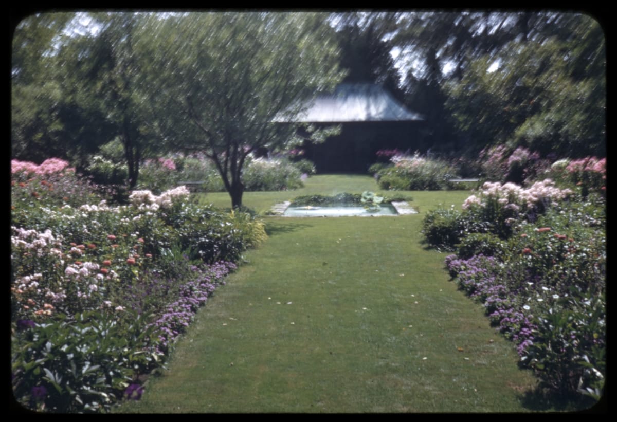 English Garden at Fair Lane, Dearborn, Michigan, circa 1950
