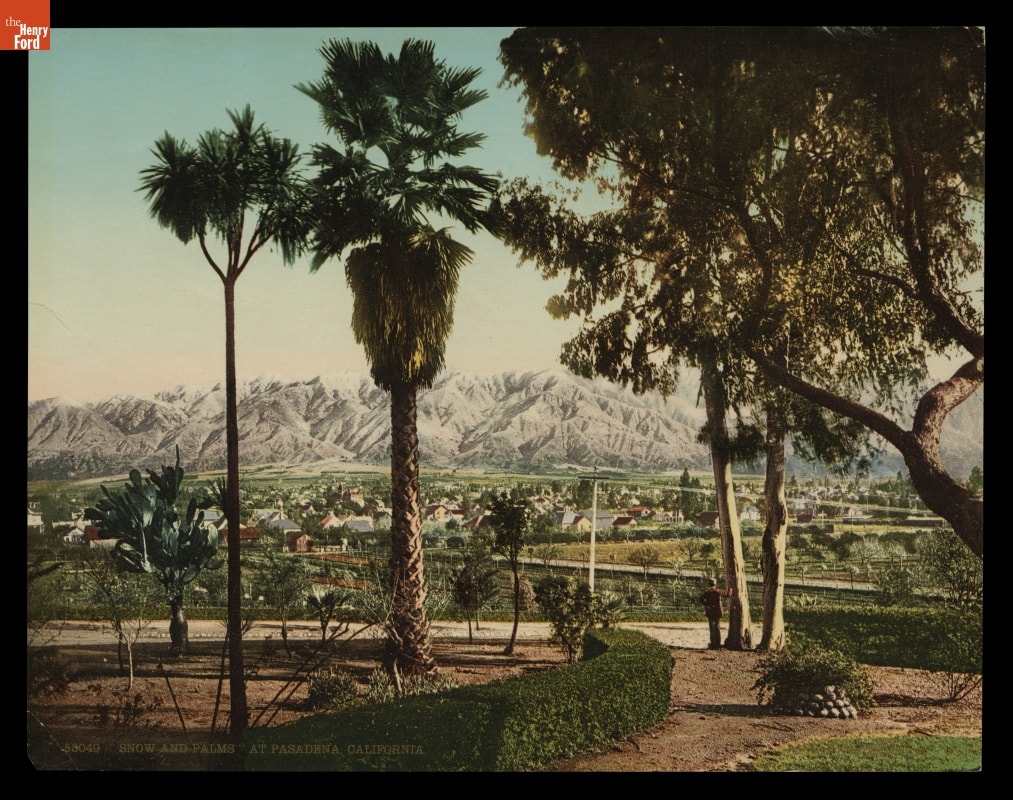 Snow and Palms at Pasadena, California, 1898
