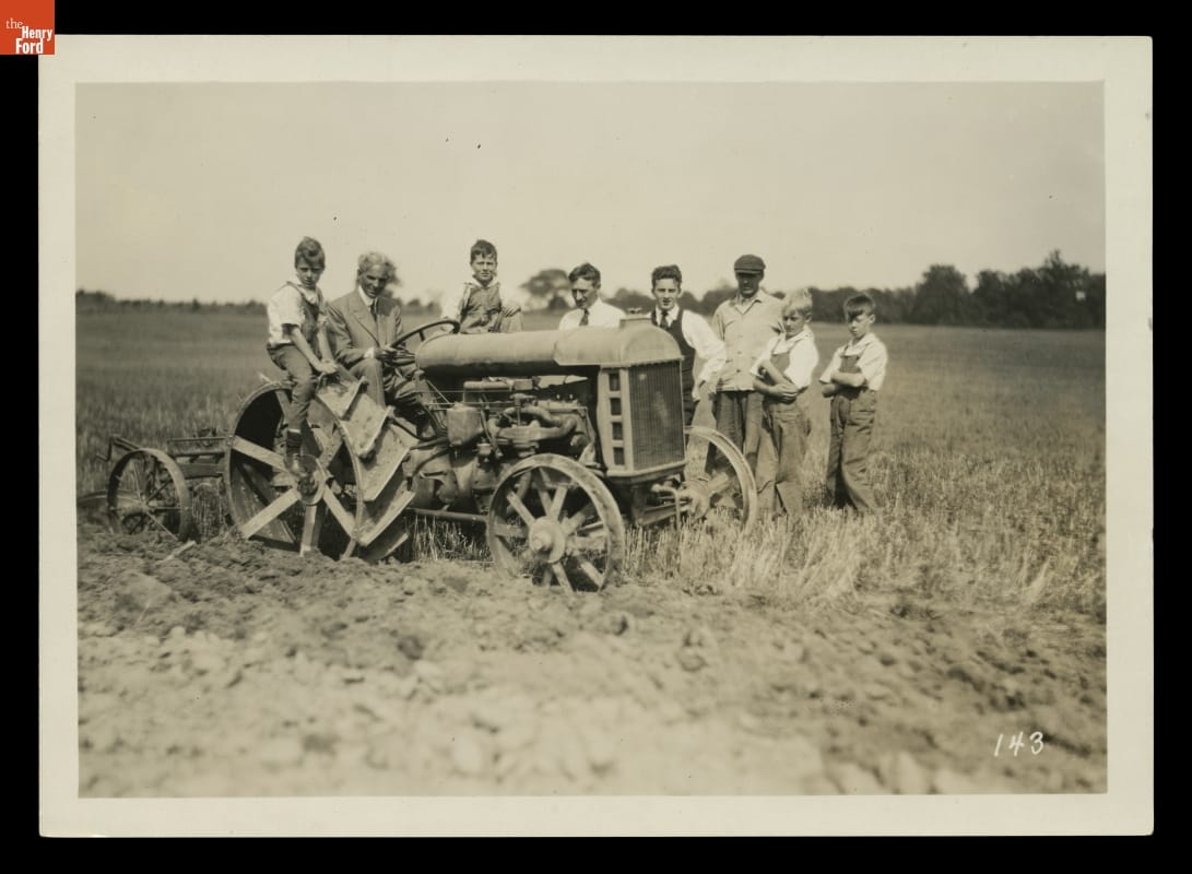 Henry Ford with Harvey Firestone and Children at the Firestone Farm, August 1918