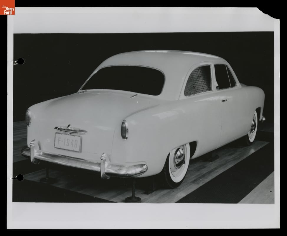 Clay Model for a Proposed 1948 Ford Two-Door Sedan, Designed by George Walker, December 1946