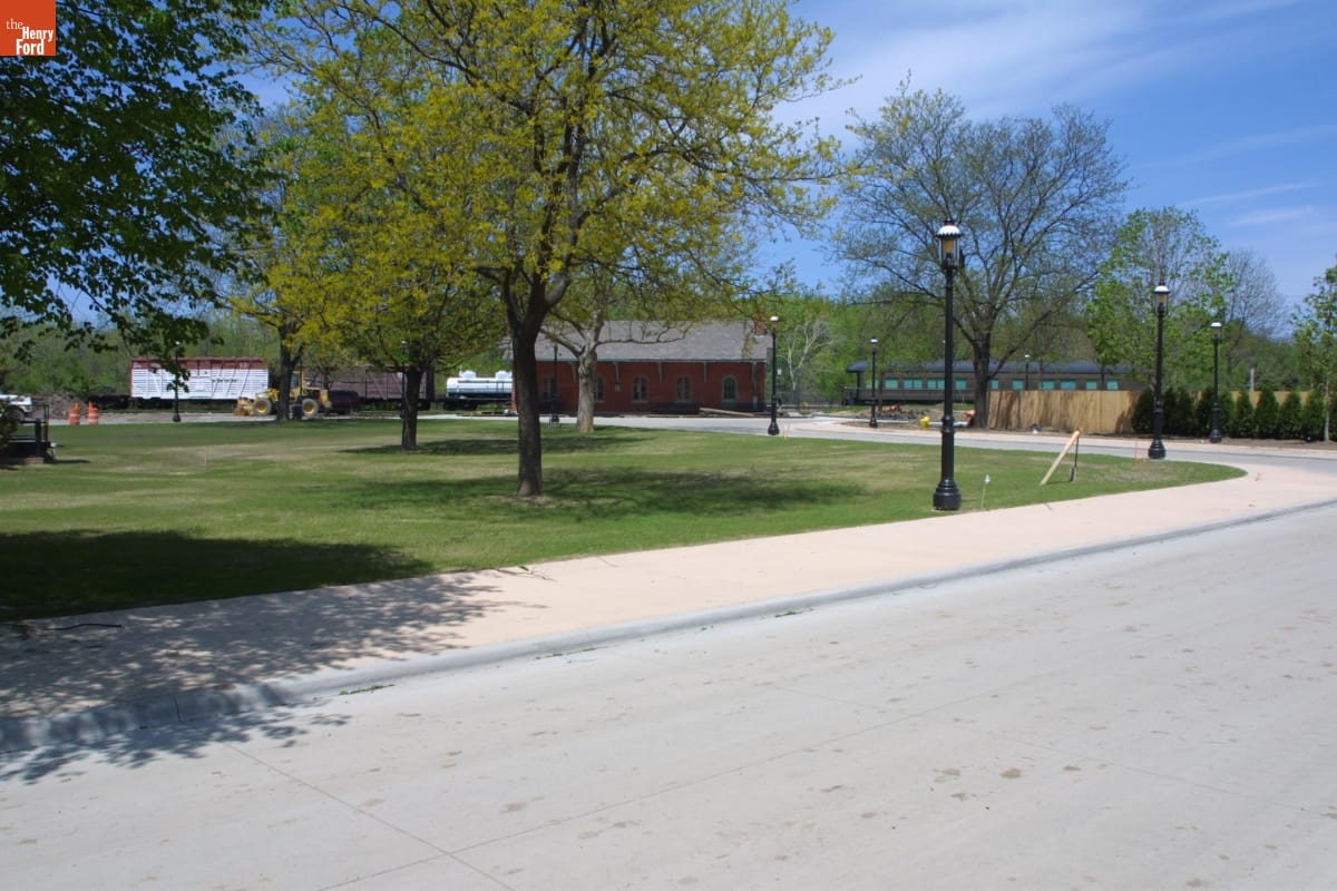Smiths Creek Railroad Station during the Greenfield Village Restoration Project, May 2003