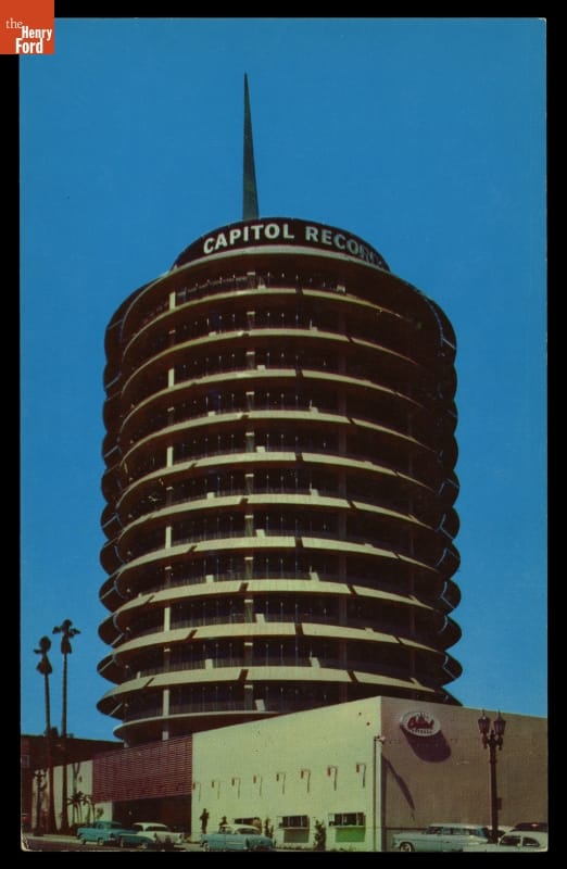 Postcard, The Capitol Tower Building, Hollywood, California, 1966