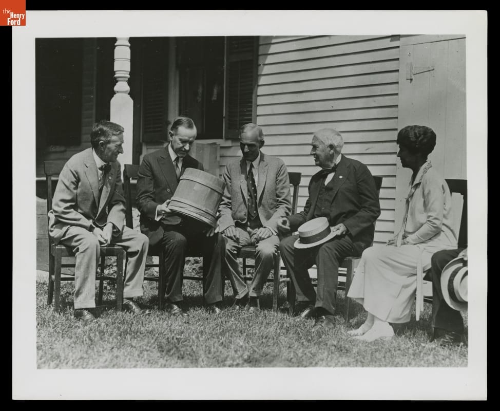 Henry Ford and the "Vagabonds" Visiting President Coolidge's Farm, Plymouth, Vermont, 1924