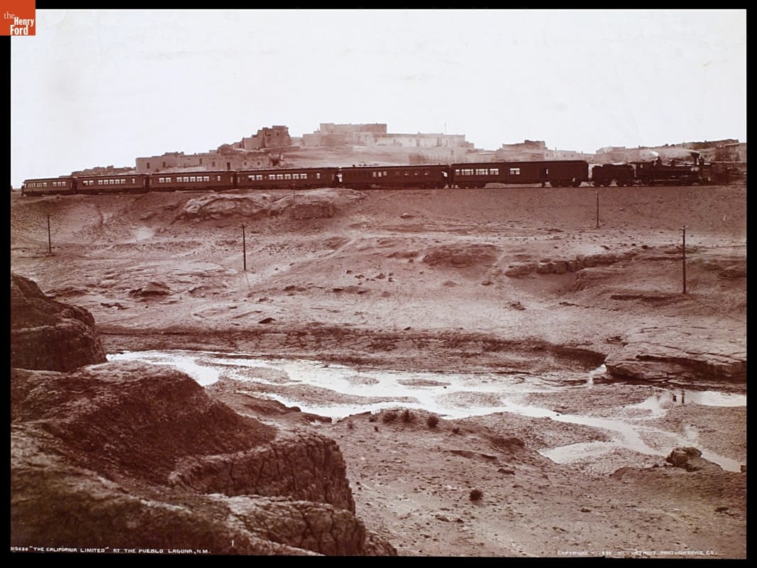 "The California Limited" Train, Pueblo Laguna, Cibola County, New Mexico, 1899
