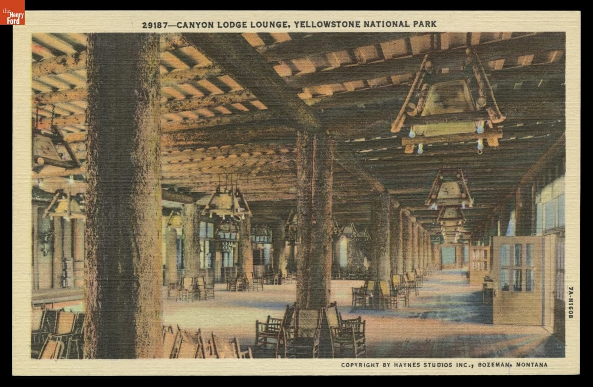Canyon Lodge Lounge, Yellowstone National Park, 1937