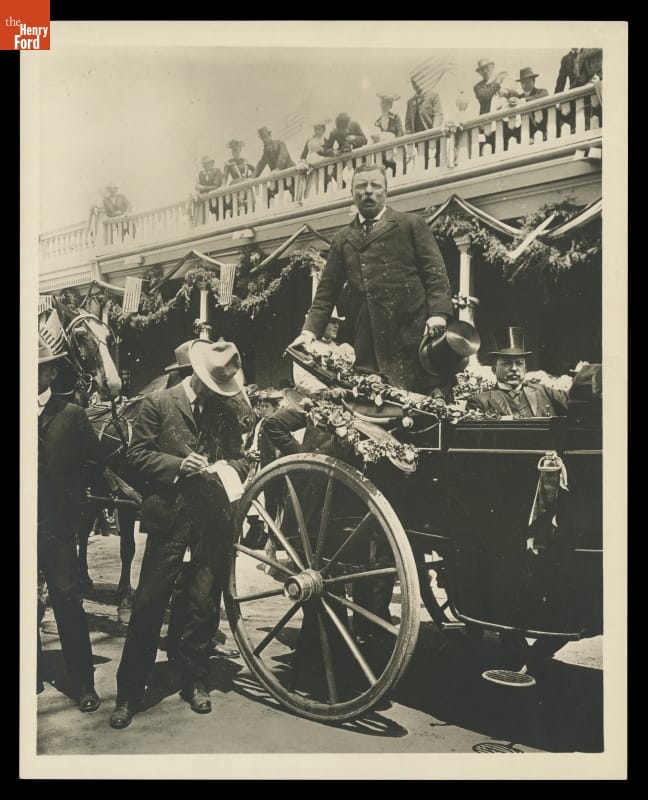 Theodore Roosevelt in a Parade, Santa Fe, New Mexico, circa 1910
