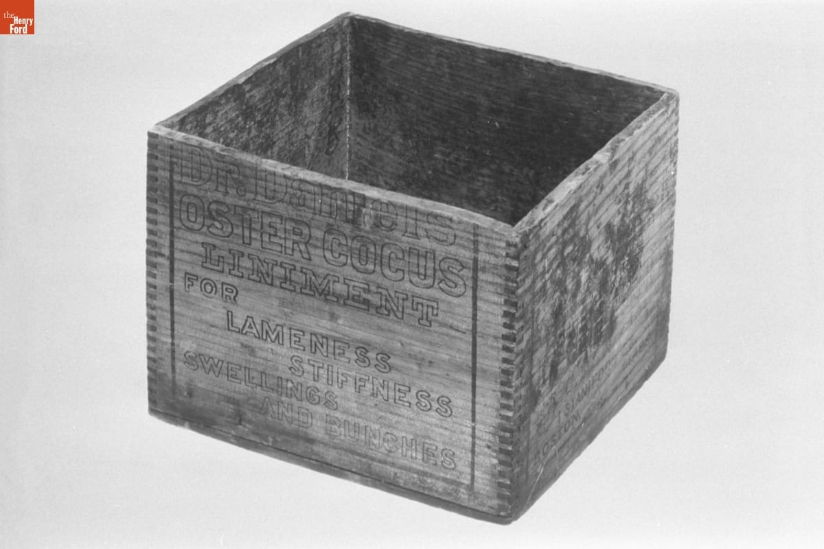 Shipping Box for Dr. Daniel's Oster Cocus Liniment, 1880-1920
