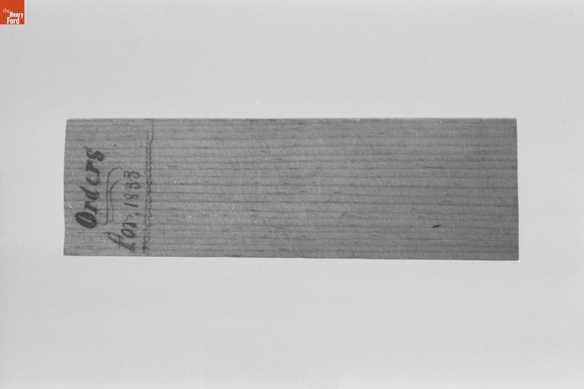 Board Used for Filing Firearms Orders, North and Savage Company, 1833