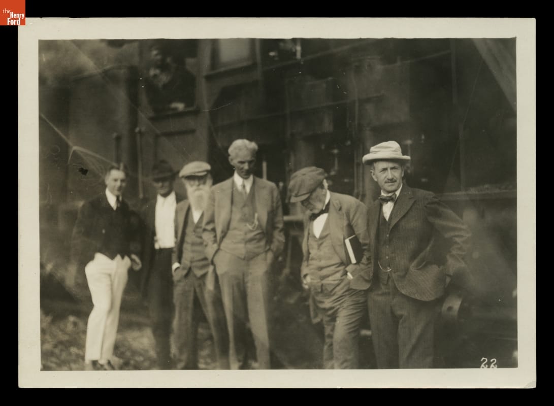 John Burroughs, Henry Ford, Thomas Edison, Harvey Firestone on a "Vagabonds" Camping Trip, 1918