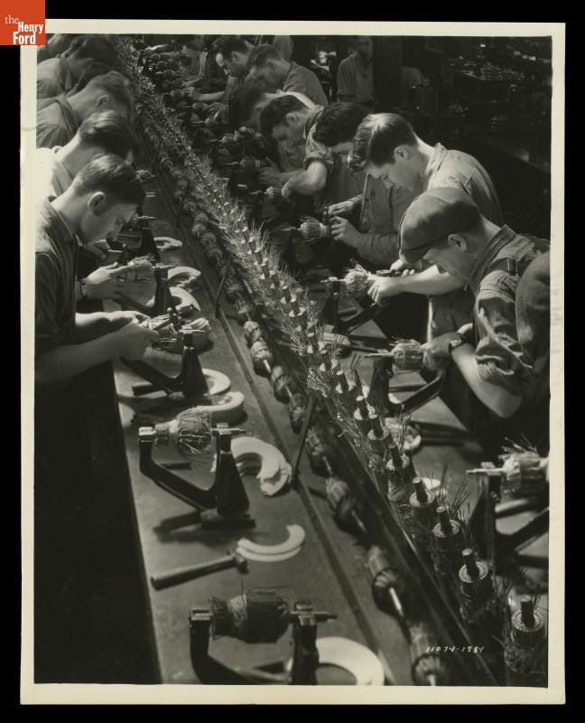 Workers on Armature Assembly Line at the Ford Rouge Plant, 1934