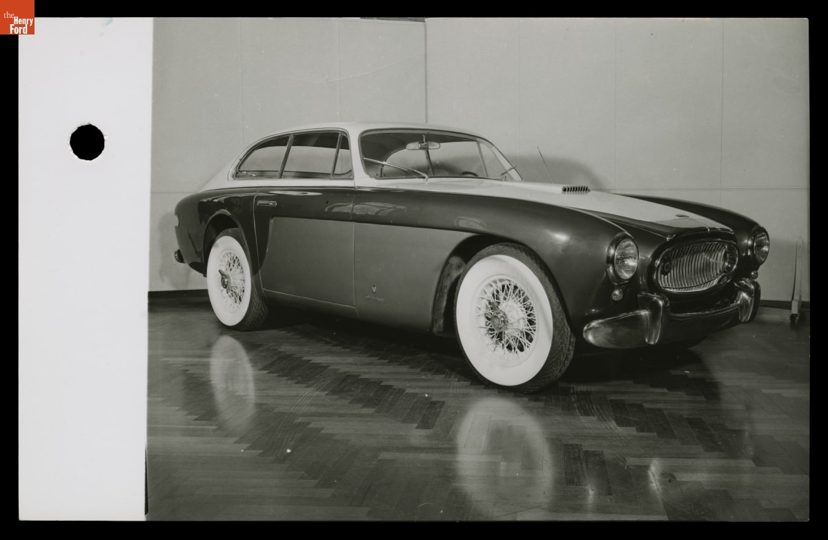 1953 Cunningham Continental Coupe in "Sports Cars International" at Henry Ford Museum, January 1954