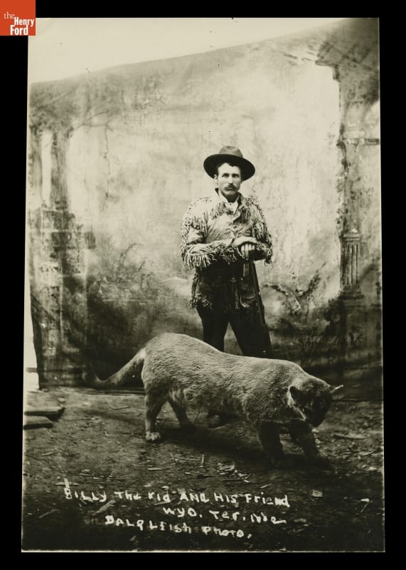 Man Posing in a Photographer's Studio, Wyoming Territory, 1884