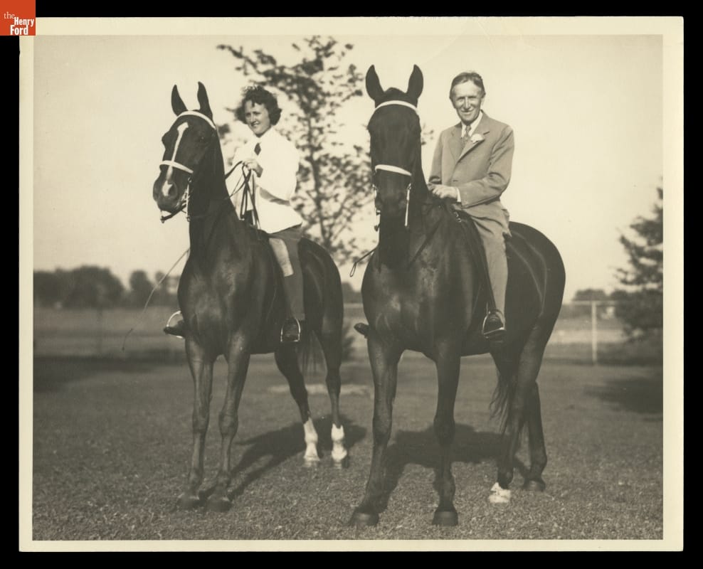 Harvey Firestone and Daughter Elizabeth at Harbel Manor, Akron, Ohio, circa 1930