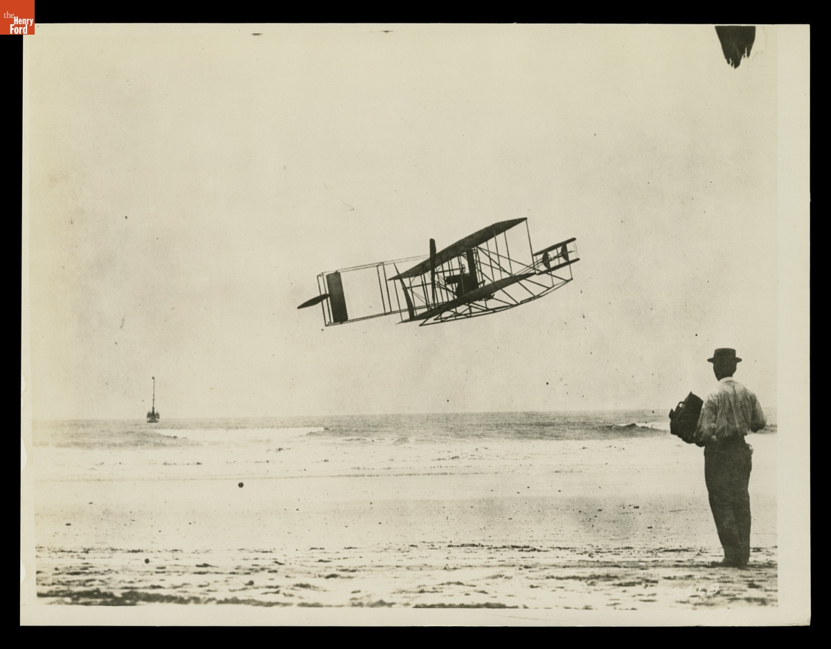 Wright Airplane in Flight, circa 1910