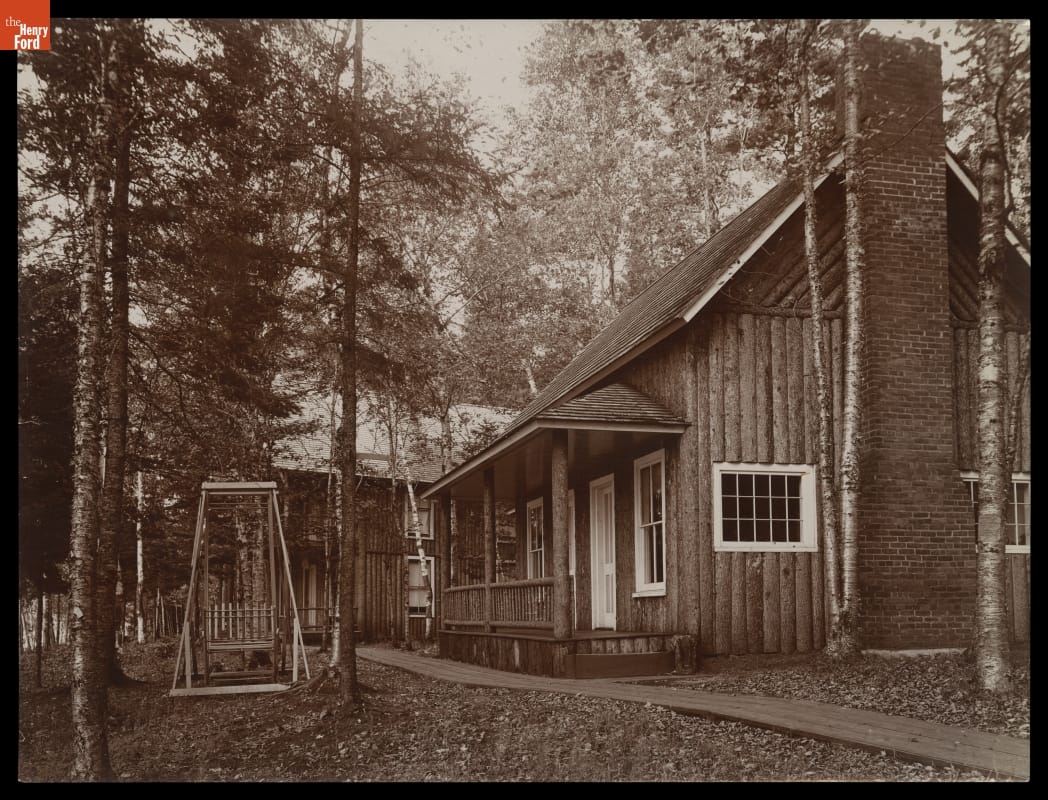 Cottages at Hess Camp, Fulton Chain, Adirondack Mountains, New York, circa 1903