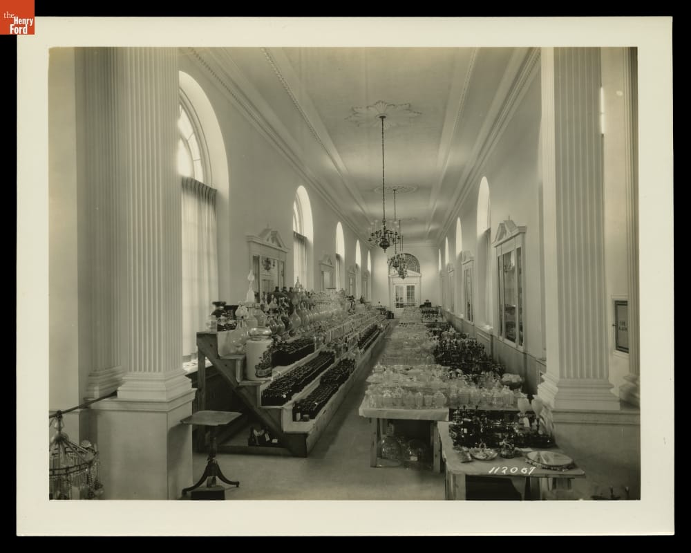 Glassware Being Prepared for Display in the Henry Ford Museum Promenade, 1935
