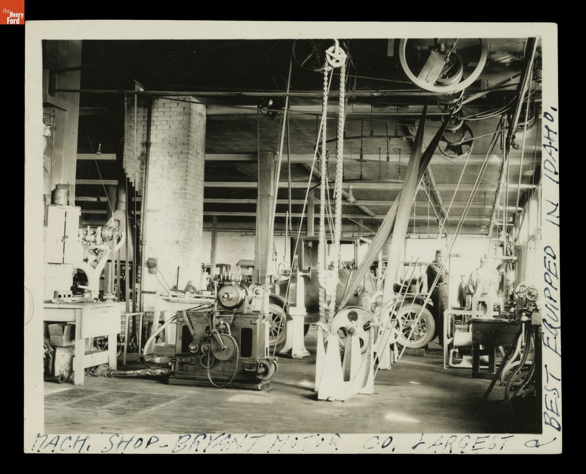 Machine Shop at Bryant Motor Co., Boise, Idaho, 1914