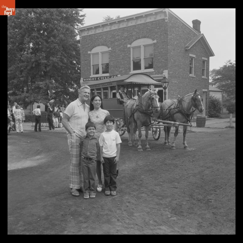 Bob Cummings and Family Visiting Greenfield Village, August 16, 1974