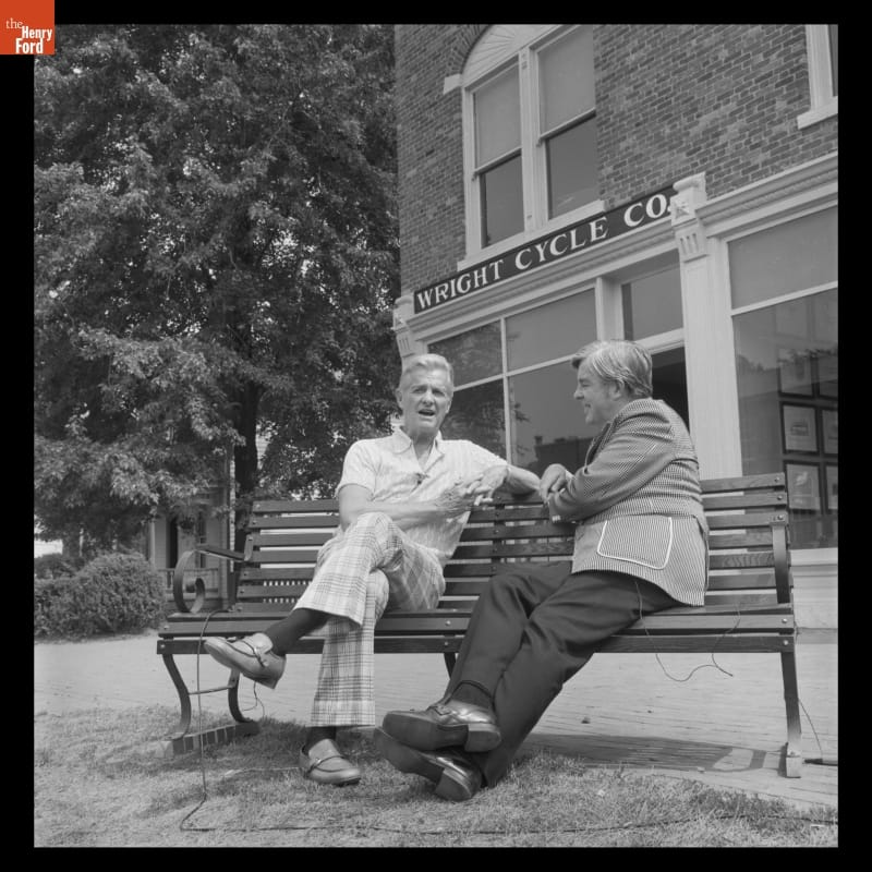 Bob Cummings in Greenfield Village, August 16, 1974