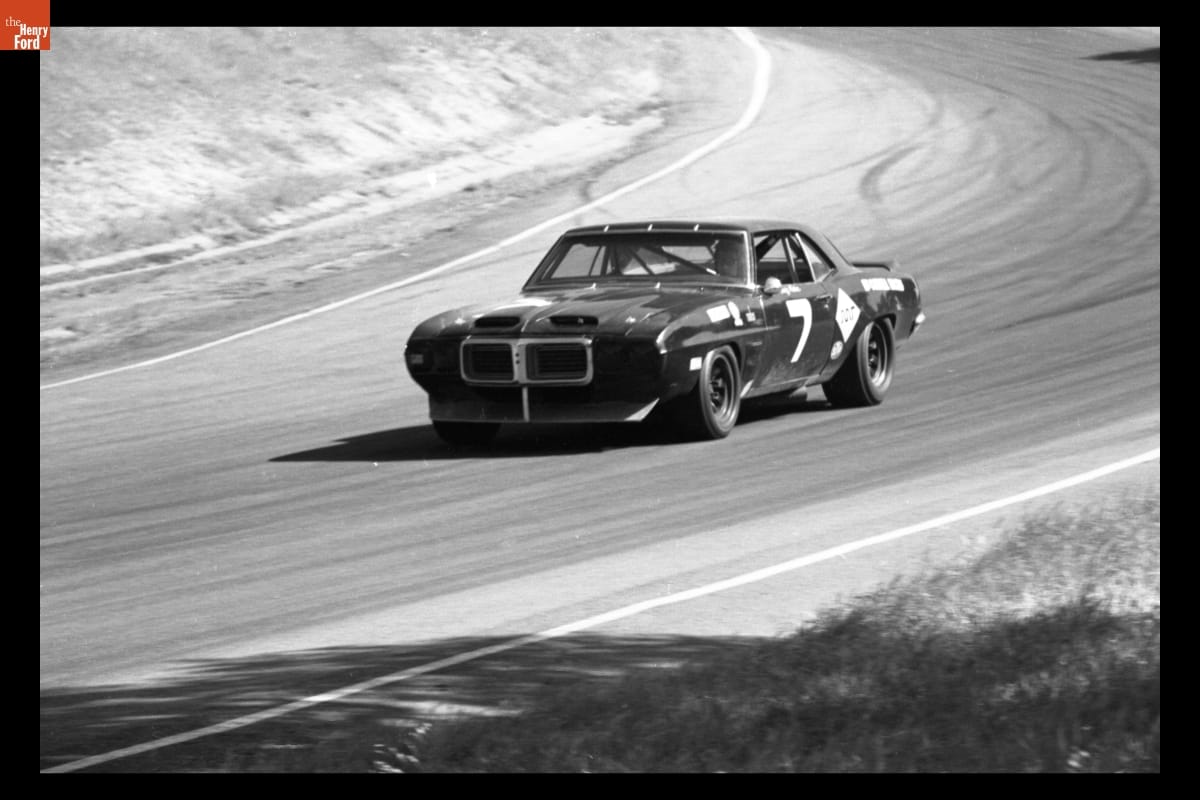 Pontiac Racecar in Trans-Am Race at Laguna Seca Raceway, April 1970