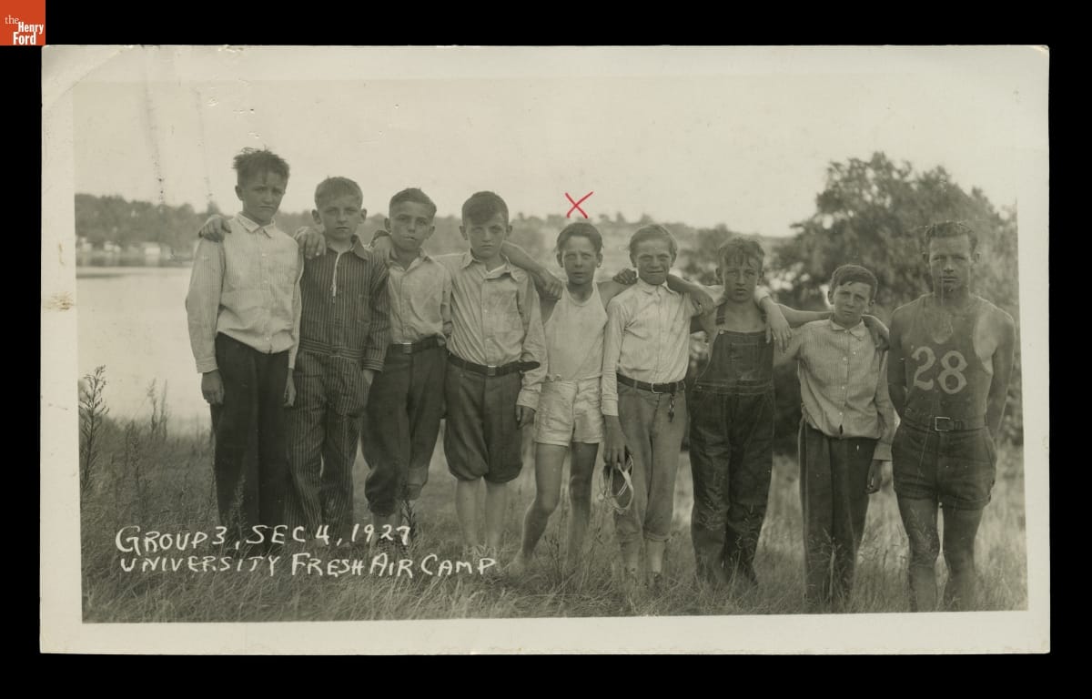Children at University of Michigan Fresh Air Camp, 1927