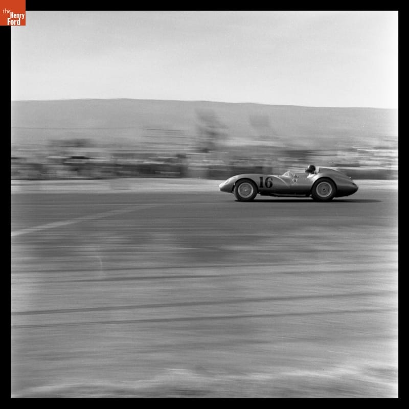 Lance Reventlow Driving Scarab Mark I at 9th Santa Barbara Road Races, May 31 - June 1, 1958