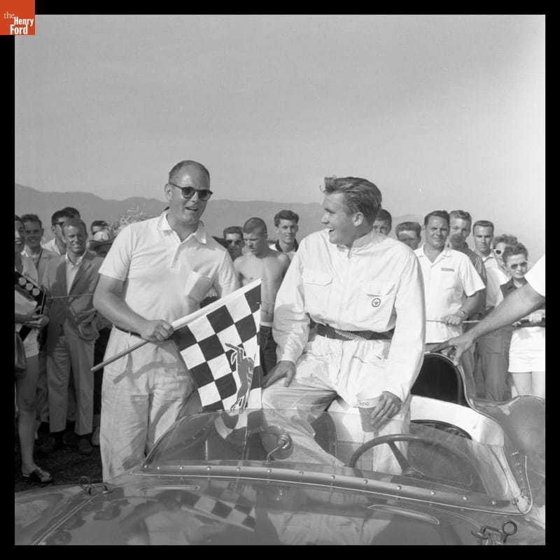 Lance Reventlow in Scarab Mark I at 9th Santa Barbara Road Races, May 31 - June 1, 1958