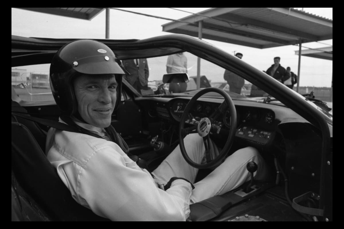Dan Gurney in Ford Mark II at the Daytona 24 Hour Continental Race, February 1966