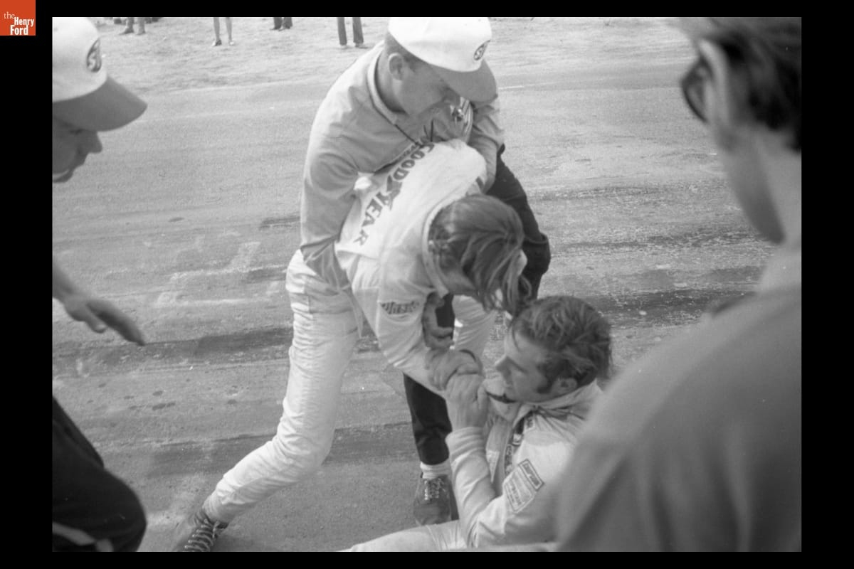Fight at the Mission Bell 200 Trans Am Race, Riverside, California, October 1970