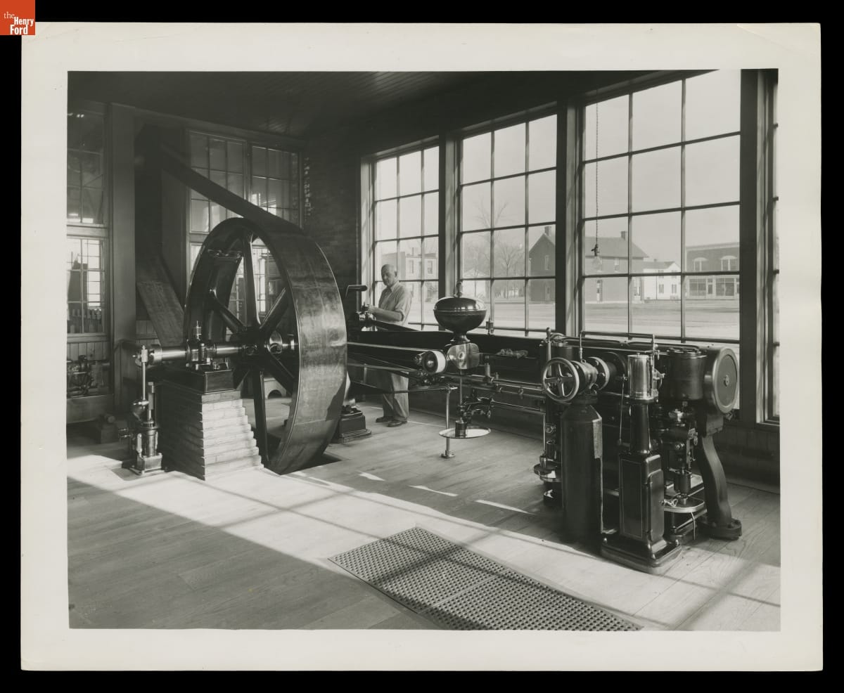 Steam Engine in Armington and Sims Machine Shop in Greenfield Village