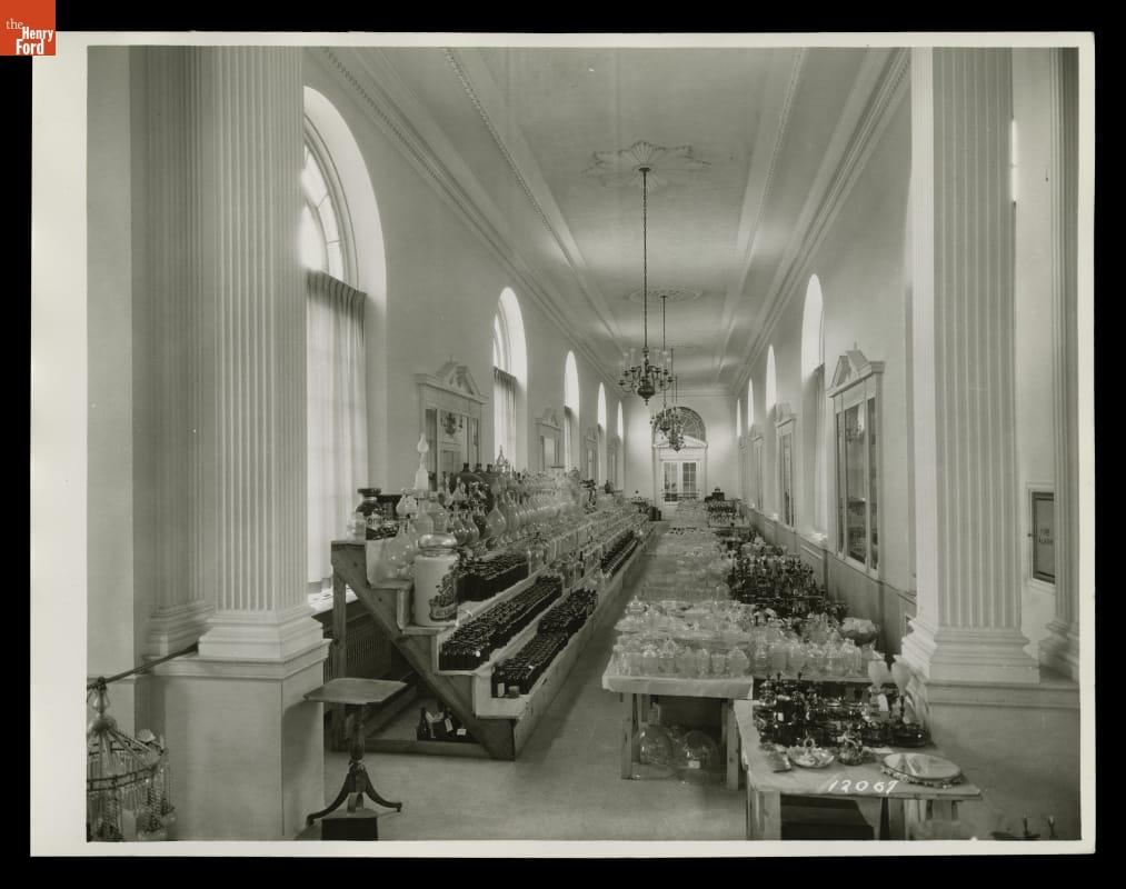 Glassware Being Prepared for Display in the Henry Ford Museum Promenade, 1935