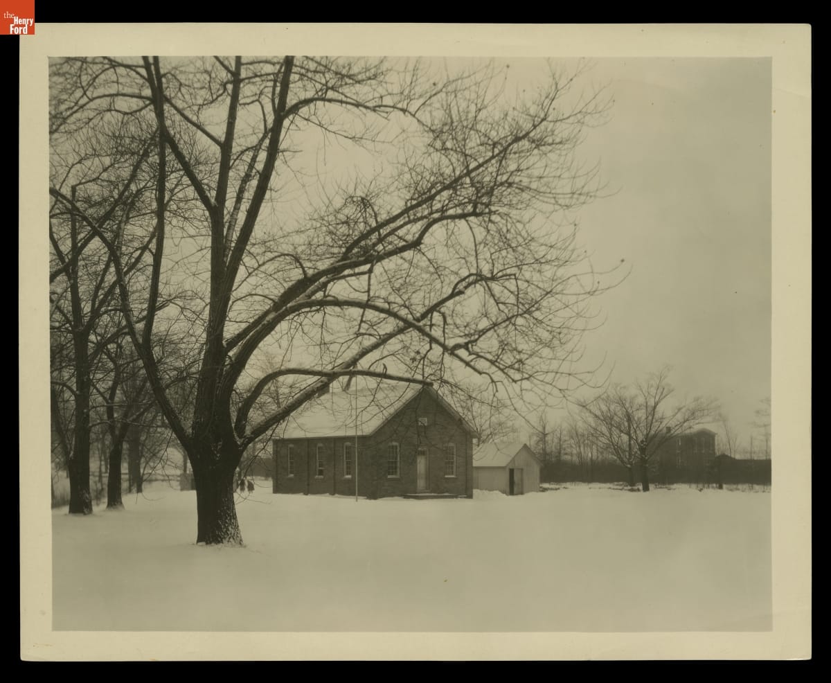 Scotch Settlement School in Greenfield Village, December 1929
