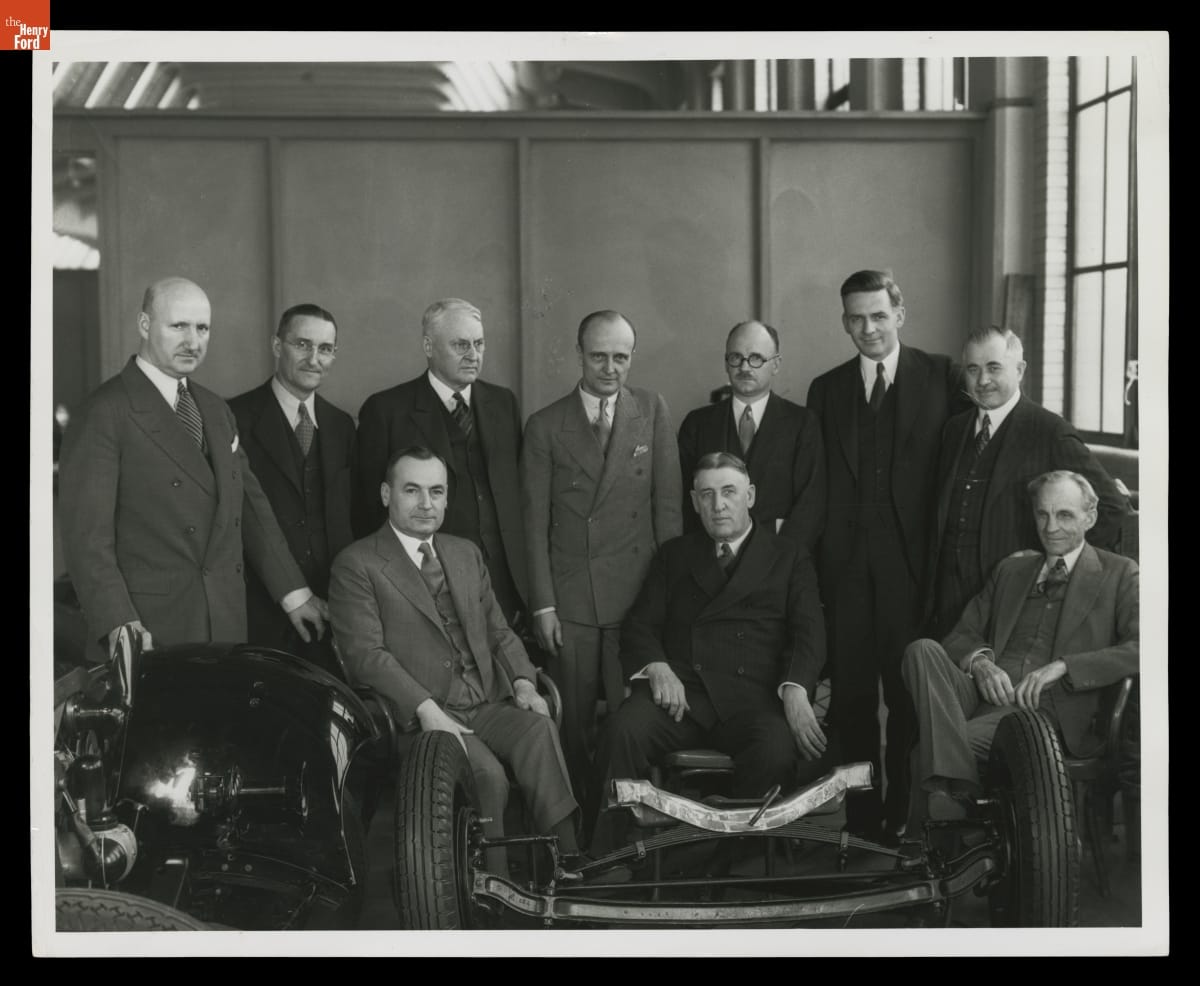 Henry Ford, P.E. Martin, and Ford Motor Company Engineers, March 25, 1932