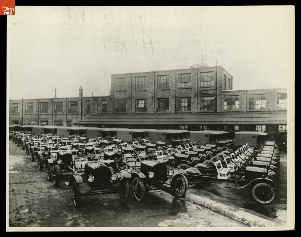 Trucks and Chassis at Ford Motor Company Manchester, England, Plant, 1926