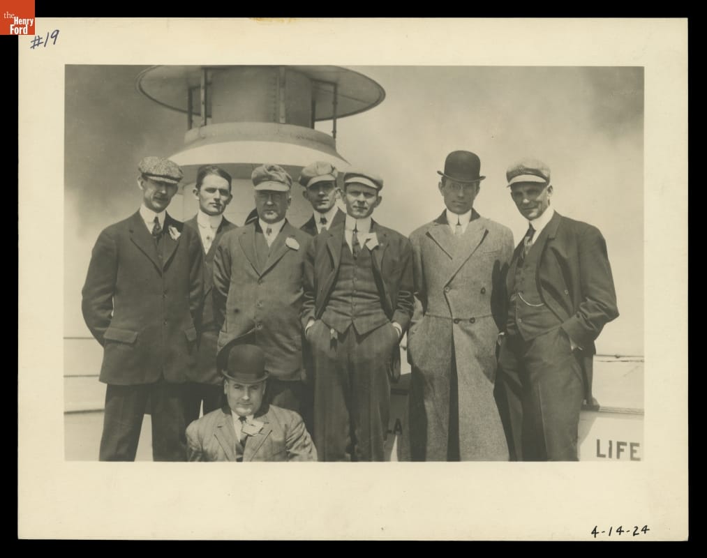 Henry Ford and Ford Motor Company Branch Managers aboard Dodge Brothers' Yacht "Hornet," circa 1908