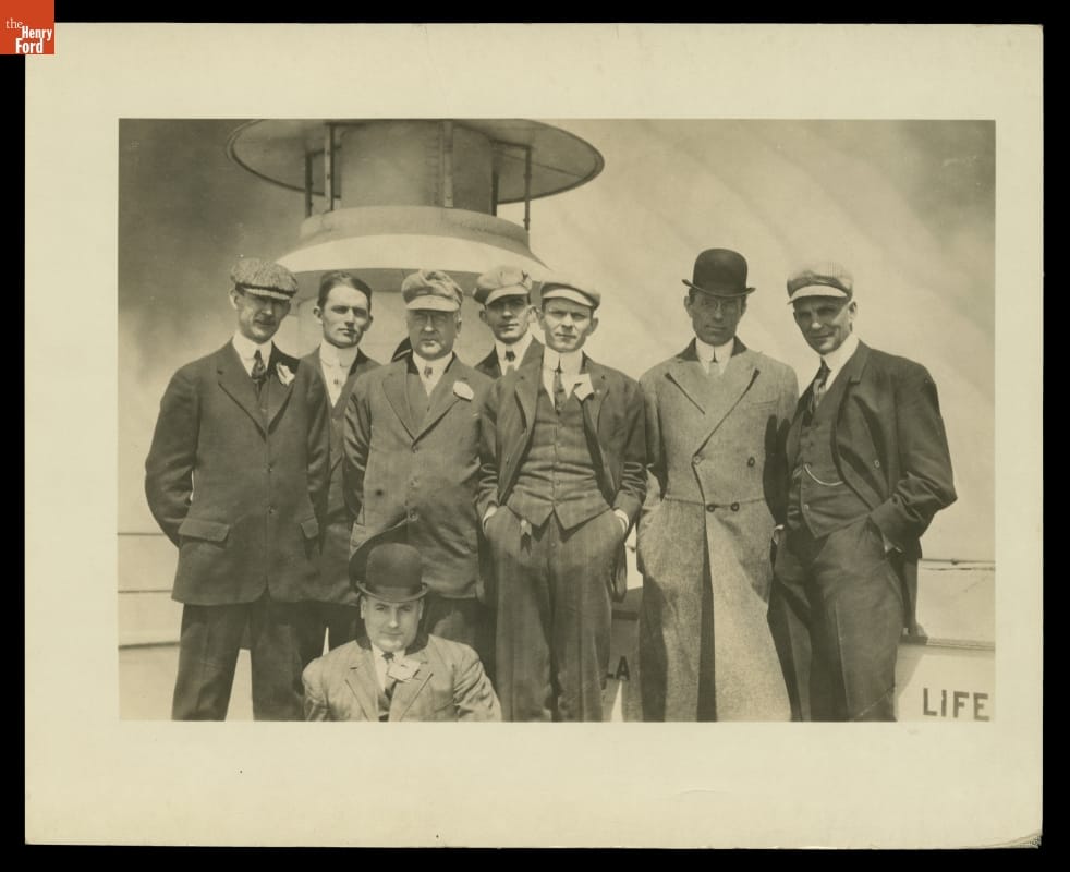Henry Ford and Ford Motor Company Branch Managers aboard Dodge Brothers' Yacht "Hornet," circa 1908