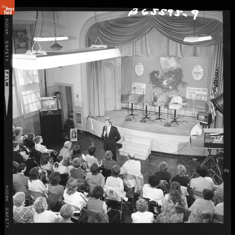Filming of "The Phil Donahue Show," Broadcast Live from Greenfield Village, April-May 1973
