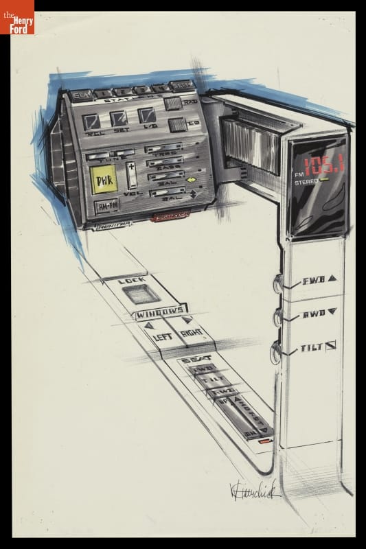 Rendering of Automobile Radio Design Concept