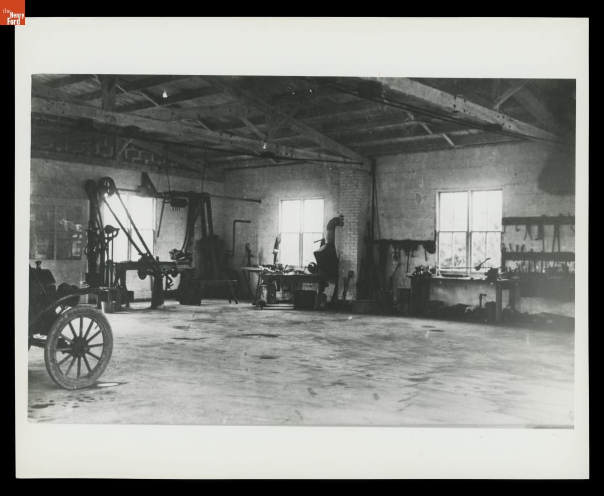 Service Garage at C.E. Bruff & Son Ford Dealership, Pierce City, Missouri, circa 1917
