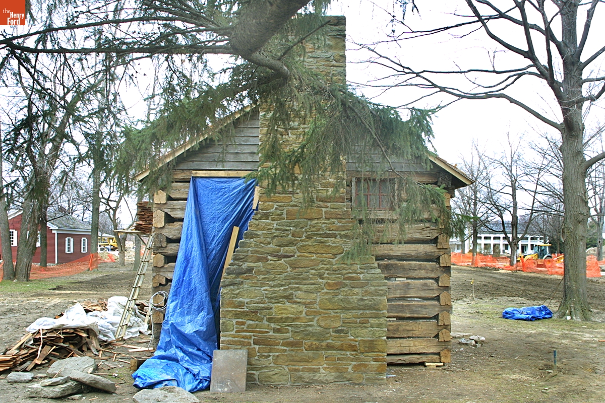 William Holmes McGuffey Birthplace during the McGuffey Birthplace Restoration Grant-funded Project, 2003