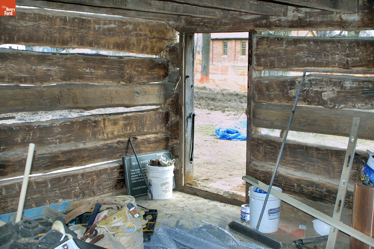 William Holmes McGuffey Birthplace during the McGuffey Birthplace Restoration Grant-funded Project, 2003